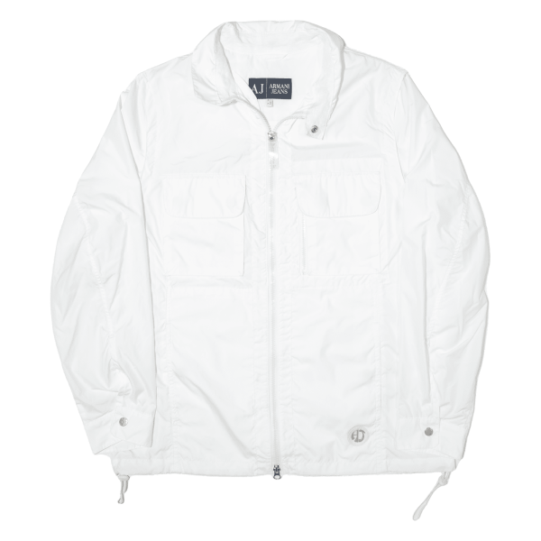 ARMANI JEANS Womens Shell Jacket White UK 12 For Discount