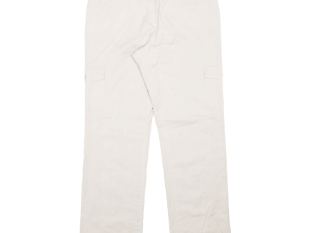 BPC Cargo Womens Trousers Cream Regular Straight W33 L31 Online now