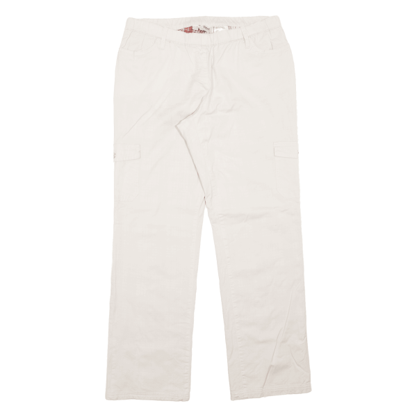 BPC Cargo Womens Trousers Cream Regular Straight W33 L31 Online now