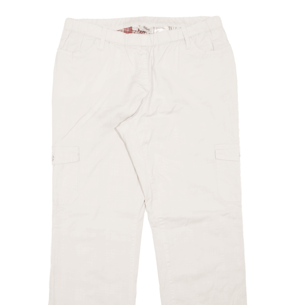 BPC Cargo Womens Trousers Cream Regular Straight W33 L31 Online now