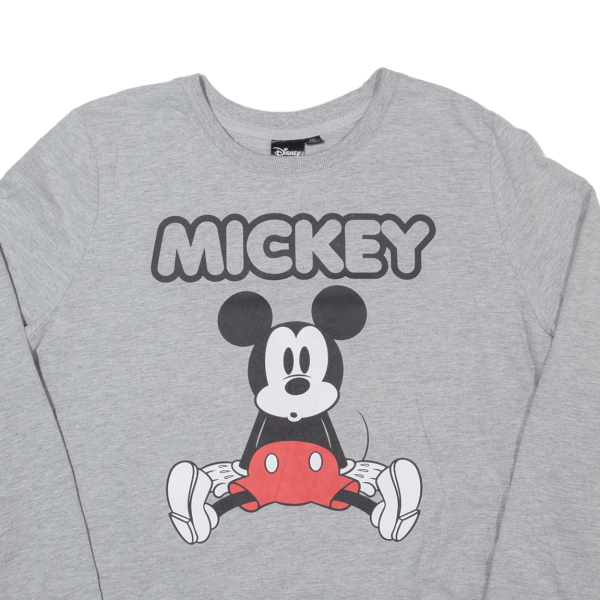 DISNEY Mickey Mouse Womens Sweatshirt Grey 2XL Online now