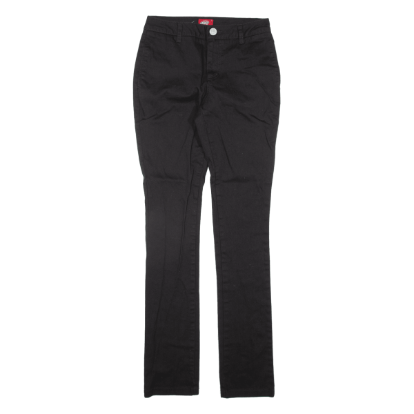 DICKIES Workwear Womens Trousers Black Slim Skinny W24 L31 on Sale