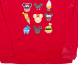 DISNEY Mickey Mouse and Friends Womens Sweatshirt Red XL Cheap