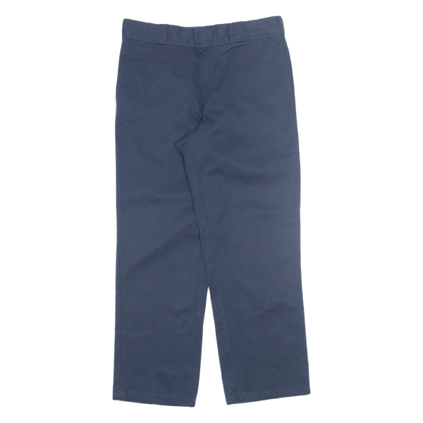 DICKIES Workwear Mens Trousers Blue Regular Straight W34 L27 Online now