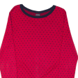 TOMMY HILFIGER Womens Patterned Jumper Red Spotted Tight Knit L Online Hot Sale