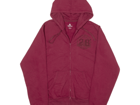 DISNEY Mickey Mouse Mens Maroon Hoodie Full Zip S Online Hot Sale