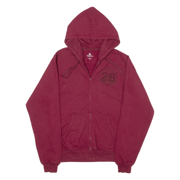 DISNEY Mickey Mouse Mens Maroon Hoodie Full Zip S Online Hot Sale