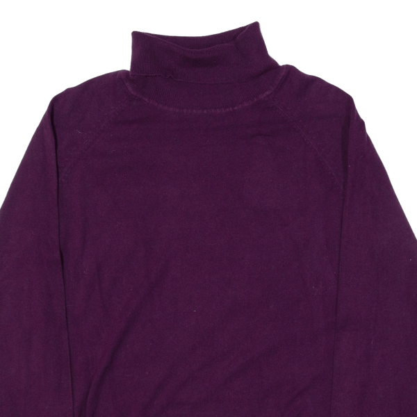 Womens Jumper Purple Roll Neck M Online Sale