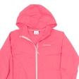 COLUMBIA Girls Rain Jacket Pink Hooded XL on Sale