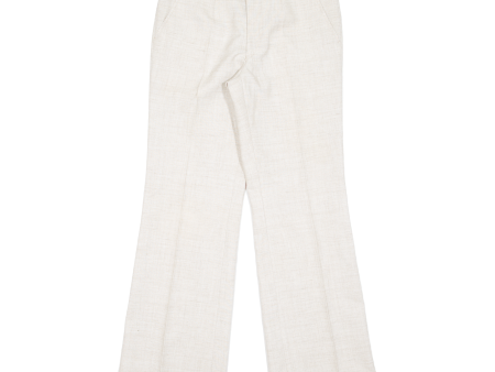 Womens Trousers Cream Regular Bootcut W32 L31 Online Sale