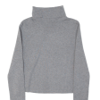 Cropped Womens Jumper Grey Roll Neck XS For Discount