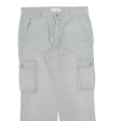 CLOCKHOUSE Cargo Mens Trousers Grey Regular Straight W35 L30 Online Hot Sale