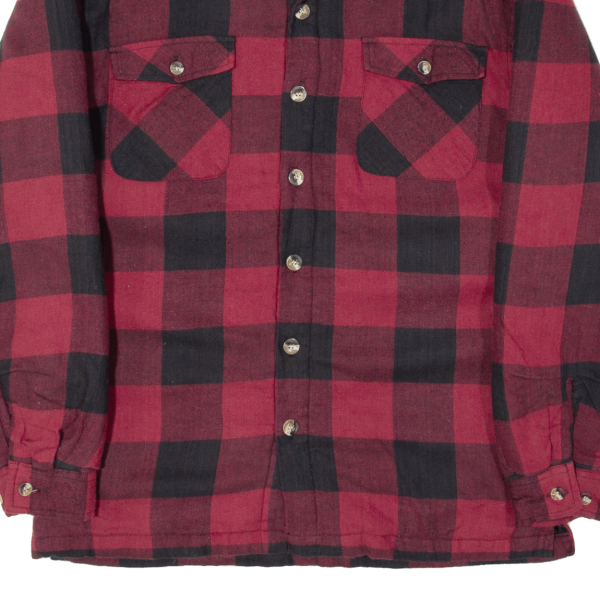 BASIC EDITIONS Boys Lumberjack Shirt Red Check Long Sleeve L Supply