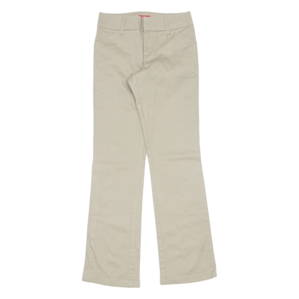 DICKIES Workwear Womens Trousers Beige Slim Bootcut W24 L29 Hot on Sale