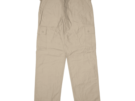 Cargo Mens Trousers Beige Regular Straight W36 L32 Online now