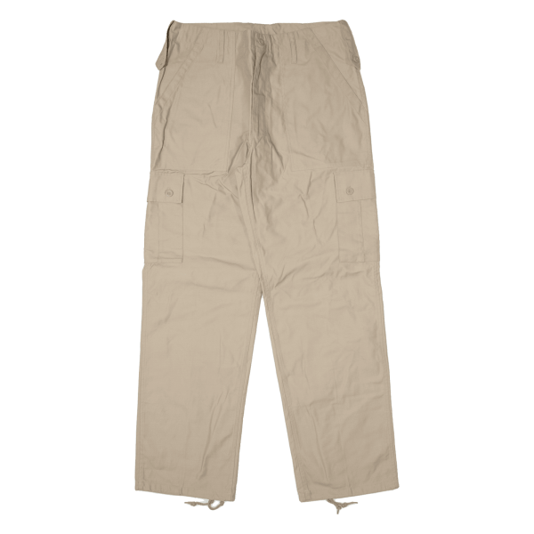 Cargo Mens Trousers Beige Regular Straight W36 L32 Online now