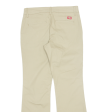 DICKIES Workwear Womens Trousers Beige Slim Bootcut W28 L30 Fashion