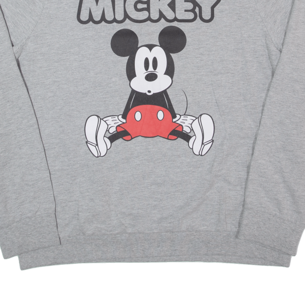 DISNEY Mickey Mouse Womens Sweatshirt Grey 2XL Online now