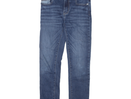 TOMMY HILFIGER Boys Jeans Blue Slim Straight Stone Wash W25 L23 Hot on Sale