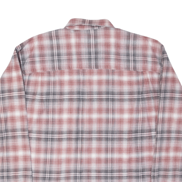 Mens Shirt Red Plaid Long Sleeve L For Discount