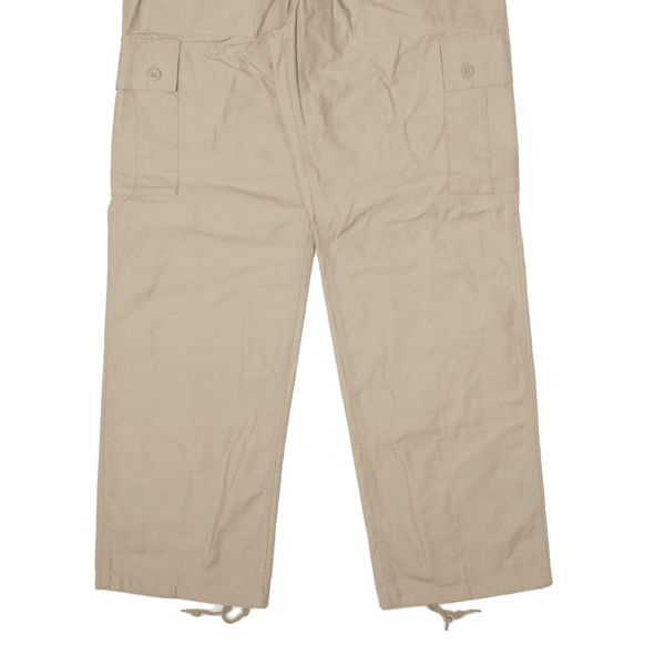 Cargo Mens Trousers Beige Regular Straight W36 L32 Online now