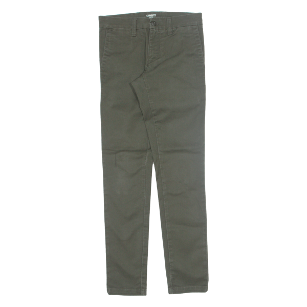 CARHARTT WIP Sid Pant Mens Trousers Green Slim Tapered W27 L32 For Cheap