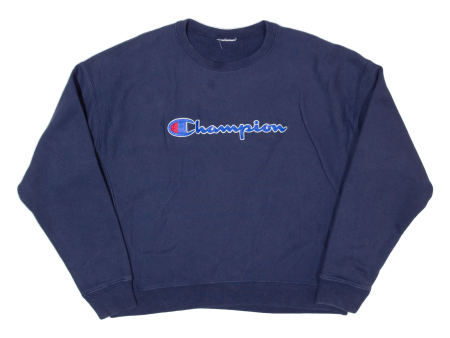 CHAMPION REVERSE WEAVE Womens Sweatshirt Blue XL Fashion