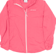 COLUMBIA Girls Rain Jacket Pink Hooded XL on Sale