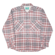 Mens Shirt Red Plaid Long Sleeve L For Discount