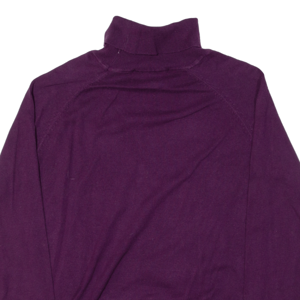 Womens Jumper Purple Roll Neck M Online Sale