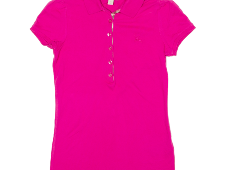 BURBERRY BRIT Womens Polo Shirt Pink XS Discount