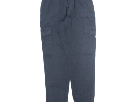 BRAVE SOUL Cargo Jogger Mens Trousers Blue Regular Tapered W28 L28 Hot on Sale