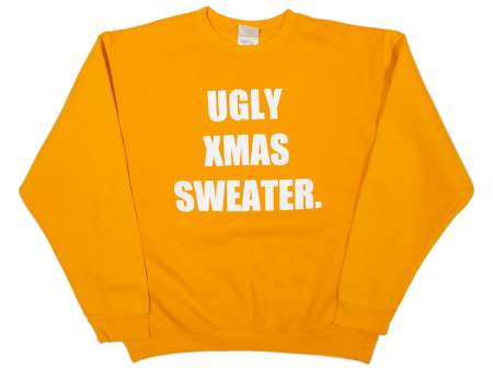 ADIDAS Ugly Xmas Sweater Novelty Mens Sweatshirt Orange S Sale