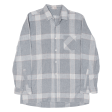 ACKERMANN Mens Shirt Grey Check Long Sleeve L Supply