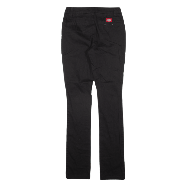 DICKIES Workwear Womens Trousers Black Slim Skinny W24 L31 on Sale