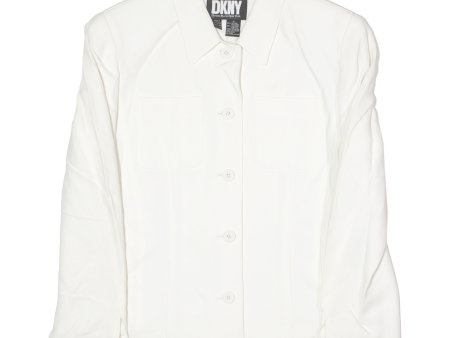 DKNY Womens Blazer Jacket Cream 90s S Online now