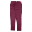 CARHARTT WIP Sid Pant Workwear Mens Trousers Maroon Slim Tapered W28 L32 For Sale