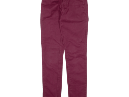 CARHARTT WIP Sid Pant Workwear Mens Trousers Maroon Slim Tapered W28 L32 For Sale