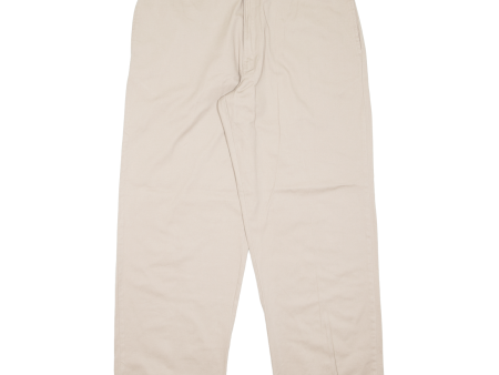 CHAPS Chino Mens Trousers Beige Regular Straight W36 L30 Hot on Sale