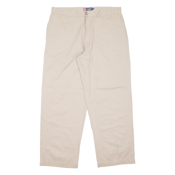 CHAPS Chino Mens Trousers Beige Regular Straight W36 L30 Hot on Sale