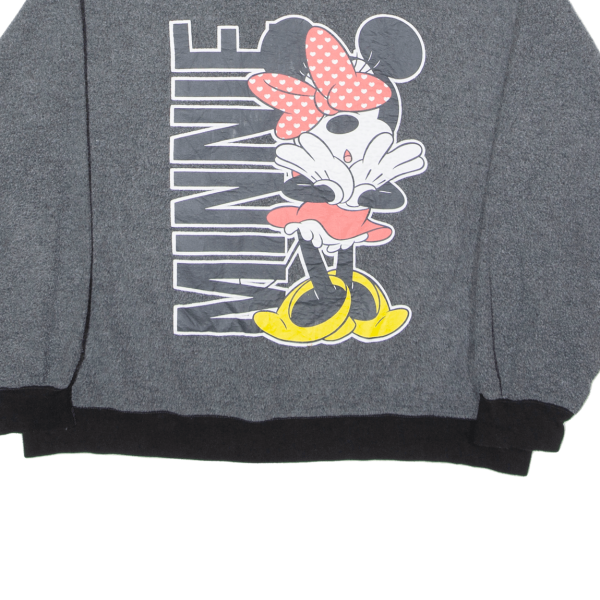 DISNEY Minnie Mouse Womens Sweatshirt Grey 2XL Fashion