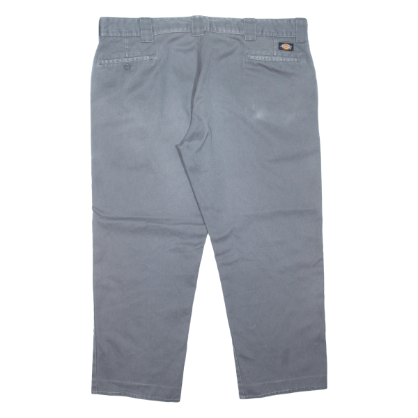 DICKIES Workwear Mens Trousers Grey Slim Straight W43 L27 on Sale