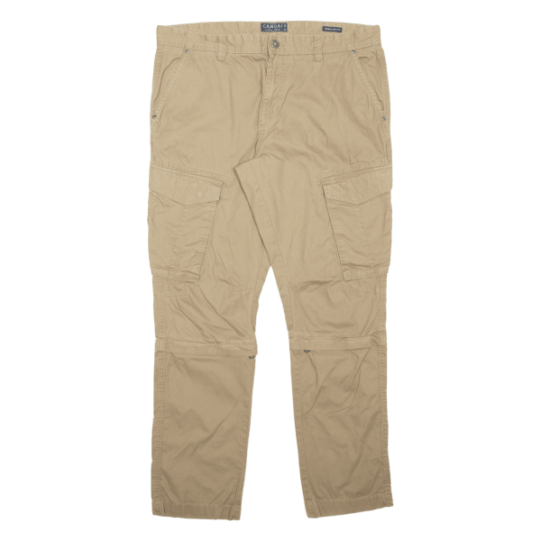 CANDA Cargo Outdoor Mens Trousers Beige Regular Straight W38 L32 Fashion