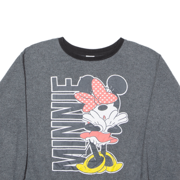 DISNEY Minnie Mouse Womens Sweatshirt Grey 2XL Fashion