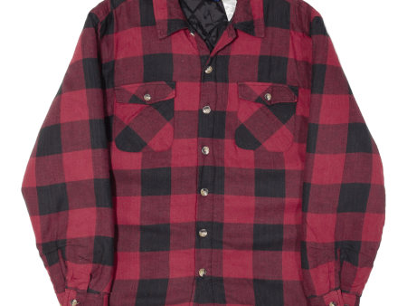 BASIC EDITIONS Boys Lumberjack Shirt Red Check Long Sleeve L Supply