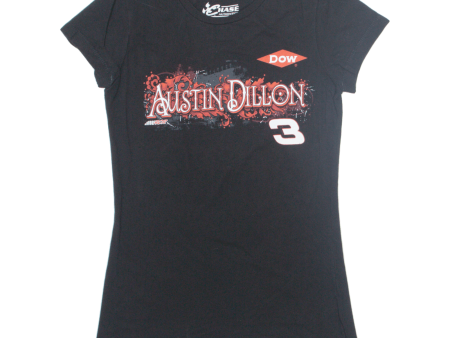 CHASE AUTHENTICS Austin Dillon 3 Womens Biker T-Shirt Black USA S For Discount