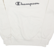 CHAMPION Womens Sweatshirt Cream L Supply