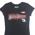 CHASE AUTHENTICS Austin Dillon 3 Womens Biker T-Shirt Black USA S For Discount