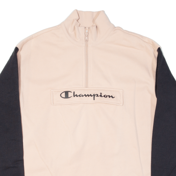 CHAMPION Boys Sweatshirt Pink 1 4 Zip 15-16Y on Sale