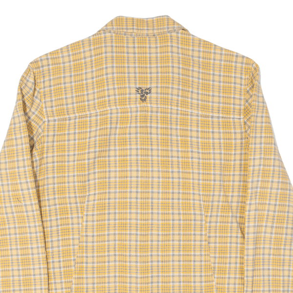 JACK WOLFSKIN Womens Shirt Yellow Plaid Long Sleeve M on Sale